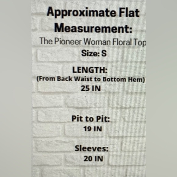 The Pioneer Woman Floral Blouse Top Tunic Woman's Size Small - Picture 11 of 11